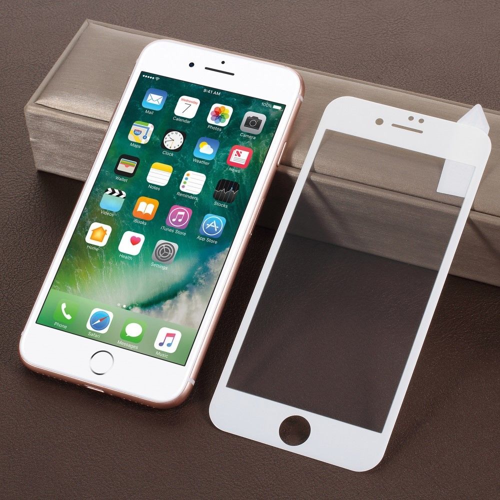 marque generique - Coque en TPU fibre de carbone 3D bords résistant à la fissuration claires hd garde pleine dimension blanc pour votre Apple iPhone 8/7 - Autres accessoires smartphone