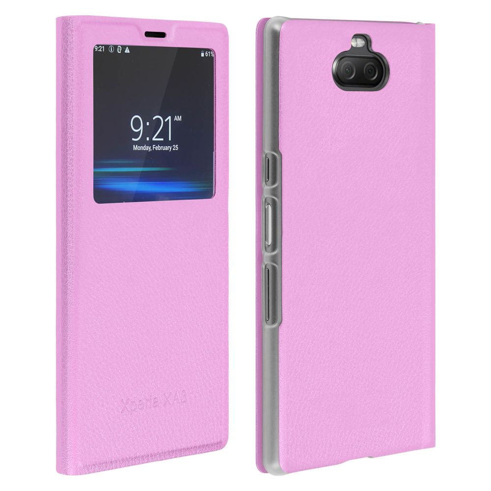 Avizar - Housse Sony Xperia 10 Etui à Clapet Fenêtre Coque Ultra-fin rose - Coque, étui smartphone
