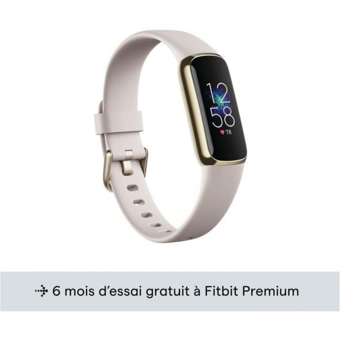 Fitbit - FITBIT - Luxe blanc lunaire - Acier inoxydable or pâle - Montre connectée