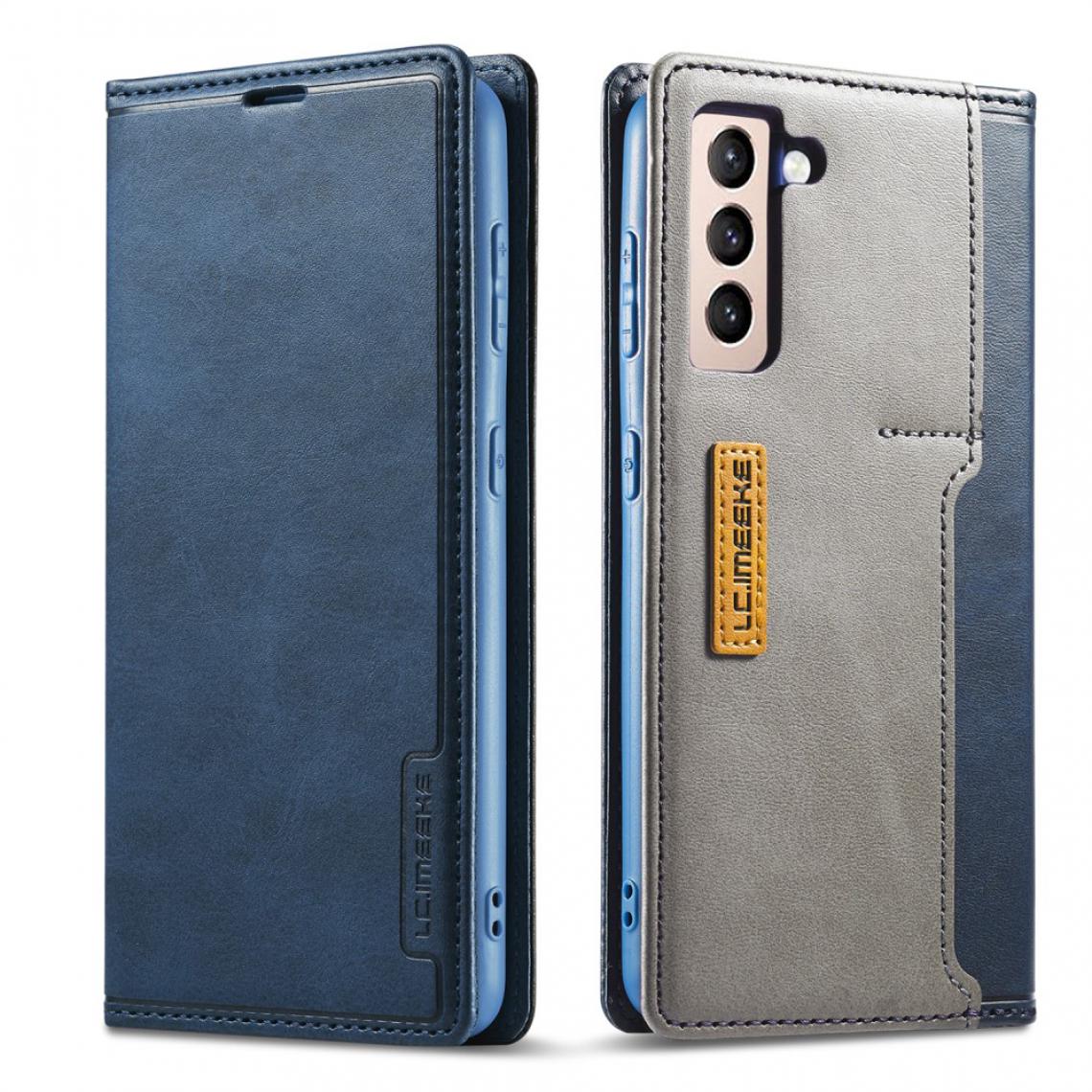 Other - Etui en PU avec porte-cartes bleu pour votre Samsung Galaxy S21 FE - Coque, étui smartphone