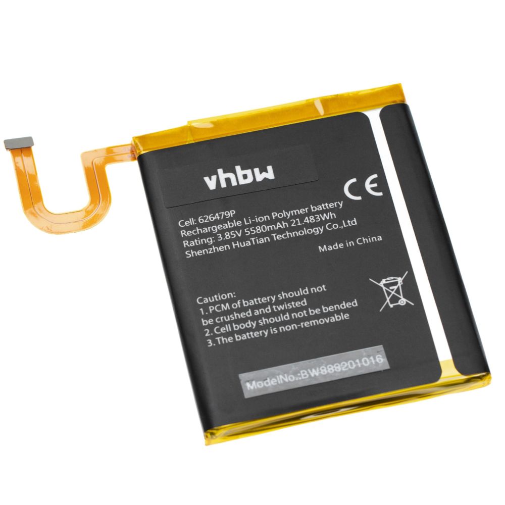 Vhbw - vhbw batterie remplace Blackview 626479P pour smartphone (5580mAh, 3.85V, Li-Ion) - Batterie téléphone