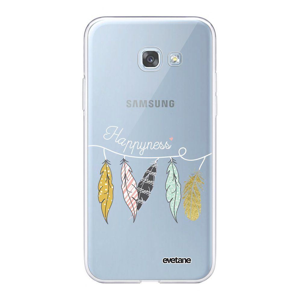 Evetane - Coque Samsung Galaxy A5 2017 souple transparente Happyness Motif Ecriture Tendance Evetane. - Coque, étui smartphone