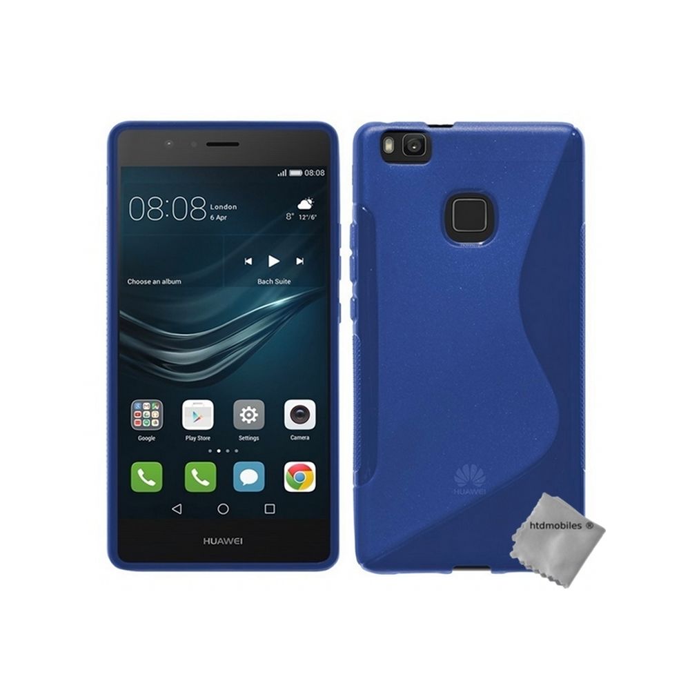 Htdmobiles - Housse etui coque pochette silicone gel fine pour Huawei P9 Lite + verre trempe - BLEU - Autres accessoires smartphone