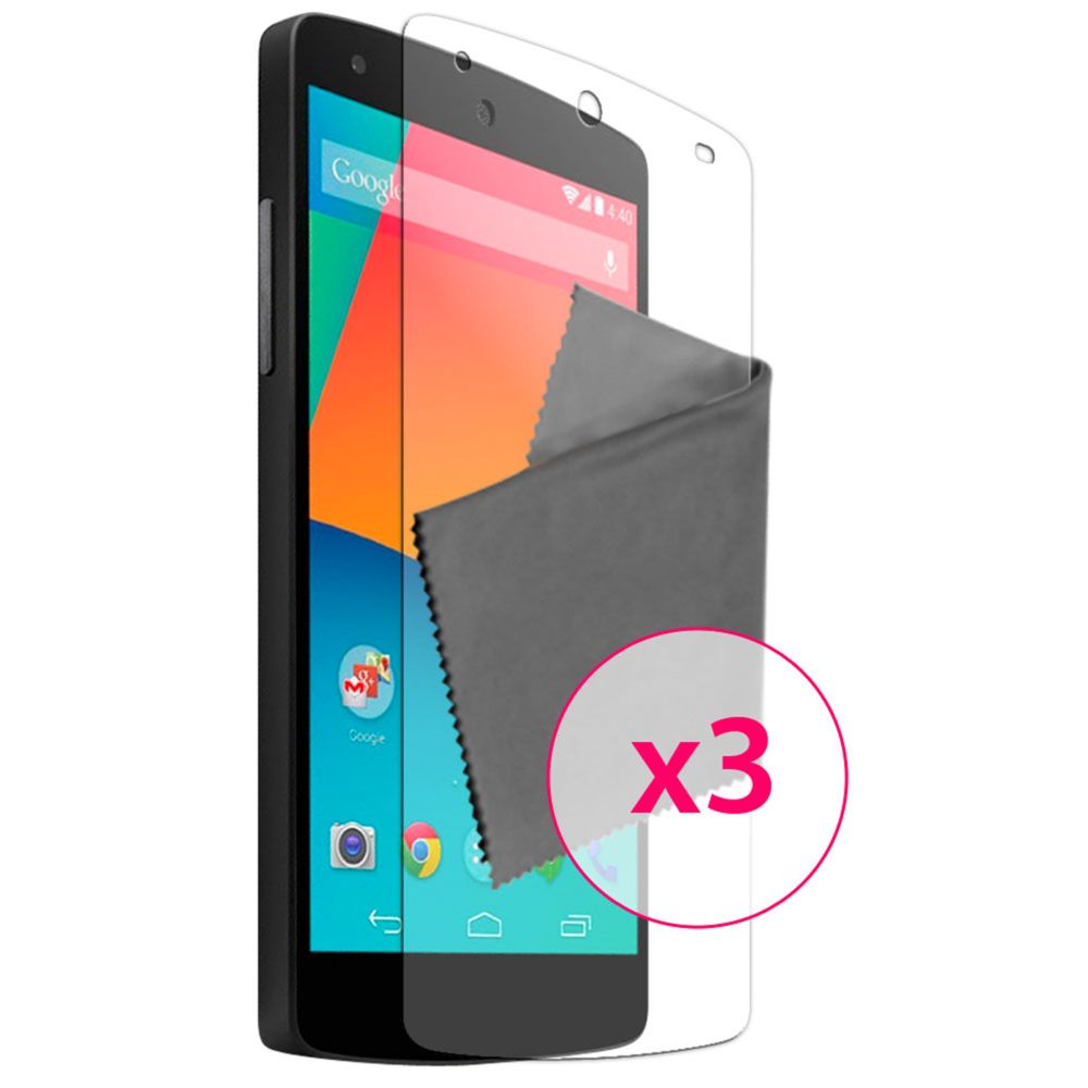 Caseink - Films de protection Anti Traces de doigts HD Pour Google Nexus 5 Par LG ? Lot de 3 - Coque, étui smartphone