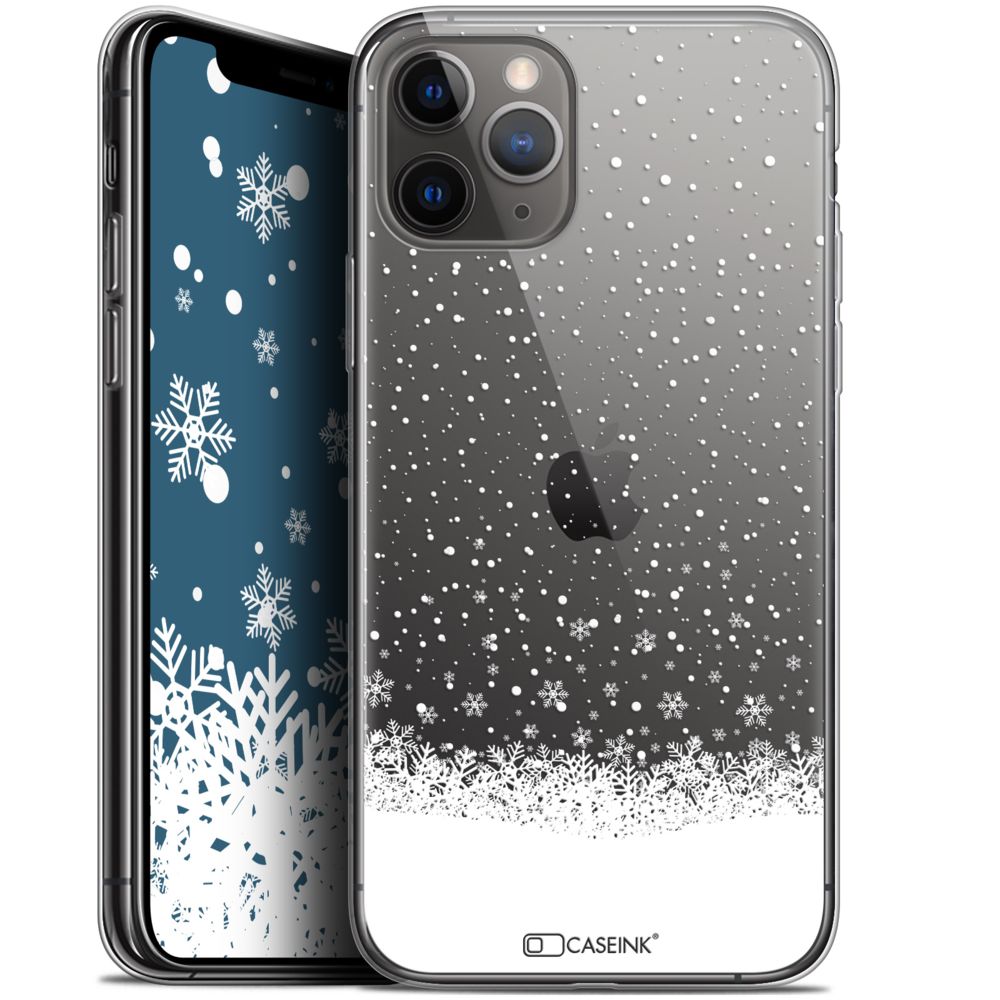Caseink - Coque Pour Apple iPhone 11 Pro (5.8 ) [Gel HD Collection Noël 2017 Design Flocons de Neige - Souple - Ultra Fin - Imprimé en France] - Coque, étui smartphone