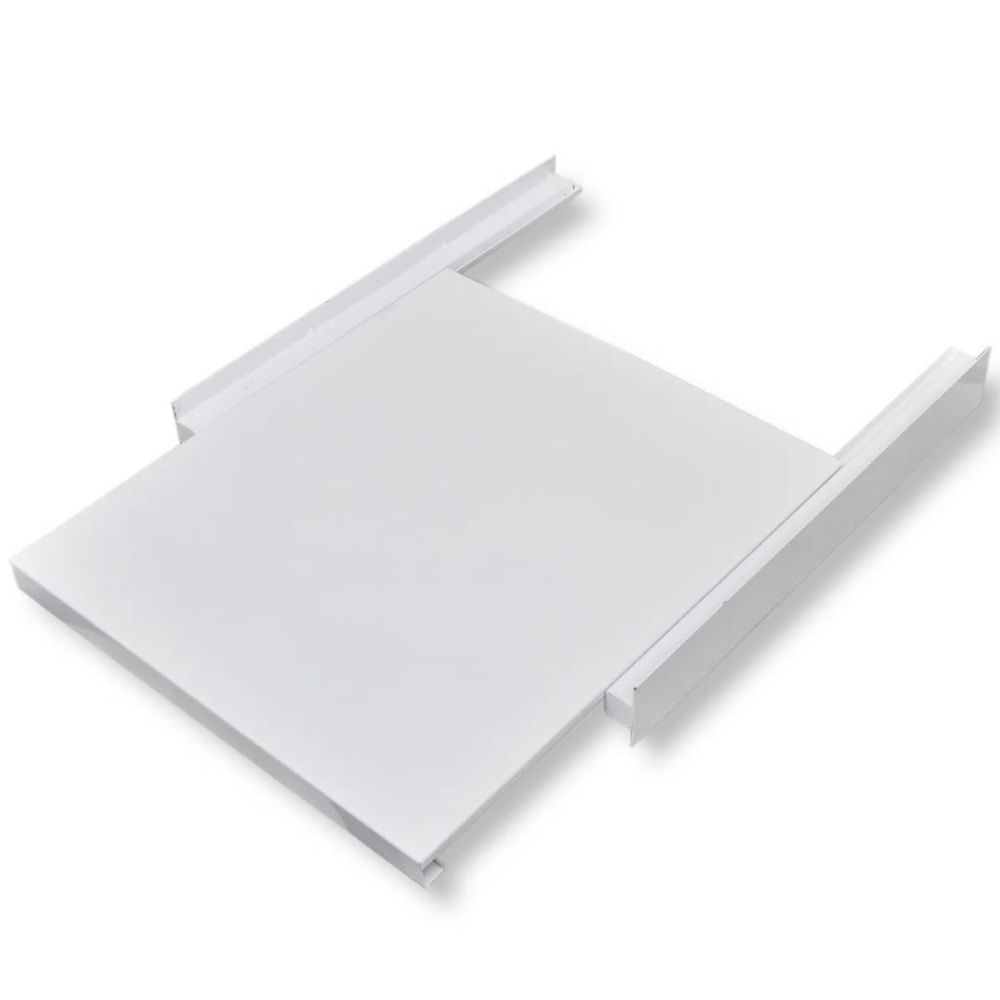 Vidaxl - Kit d'empilage avec étagère coulissante pour la machine à laver | Blanc - Accessoire lavage, séchage