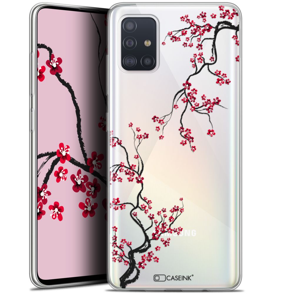Caseink - Coque Pour Samsung Galaxy A51 (A515) (6.5 ) [Gel HD Collection Summer Design Sakura - Souple - Ultra Fin - Imprimé en France] - Coque, étui smartphone
