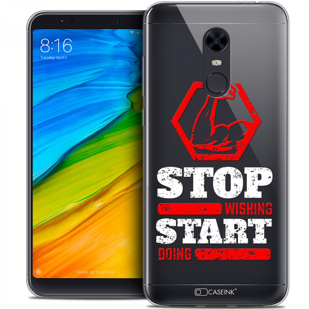 Caseink - Coque Housse Etui Pour Xiaomi Redmi 5 Plus (6 ) [Crystal Gel HD Collection Quote Design Start Doing - Souple - Ultra Fin - Imprimé en France] - Coque, étui smartphone