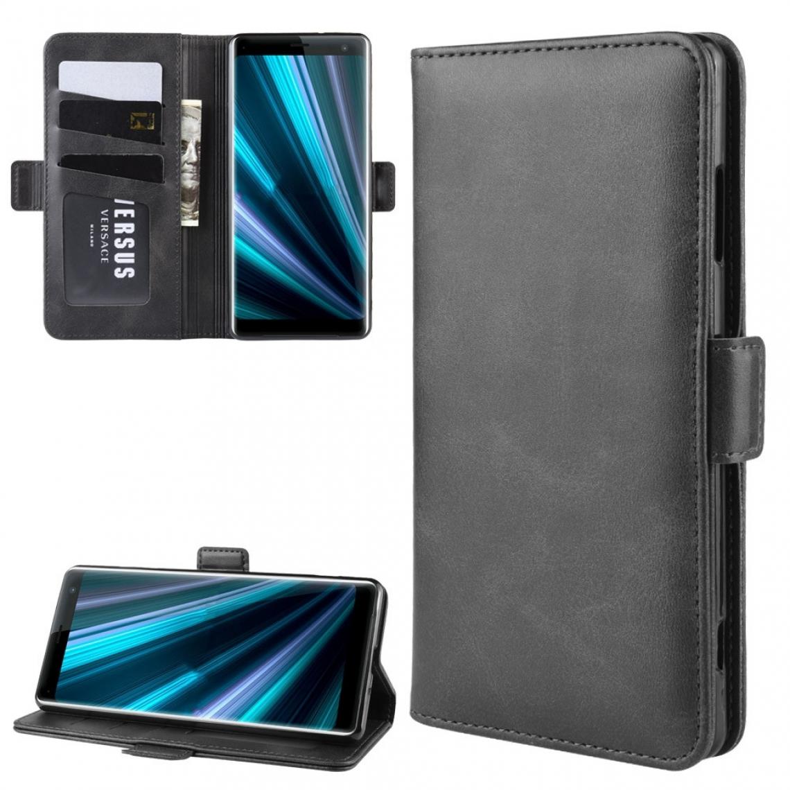 Wewoo - Housse Coque Etui portefeuille pour téléphone portable en cuir Sony Xperia XZ3 ? avec porte-monnaie et étui cartes noir - Coque, étui smartphone