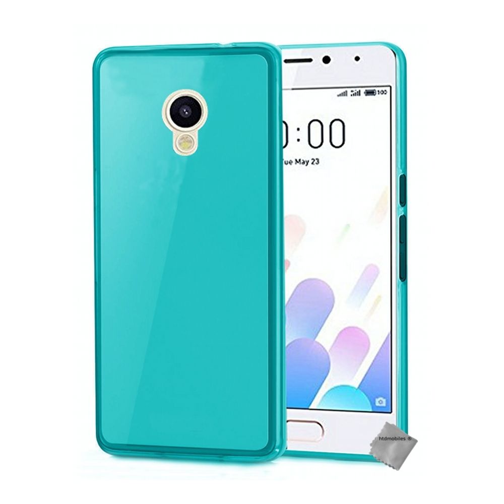 Htdmobiles - Housse etui coque pochette silicone gel fine pour Meizu M5C + verre trempe - BLEU - Autres accessoires smartphone