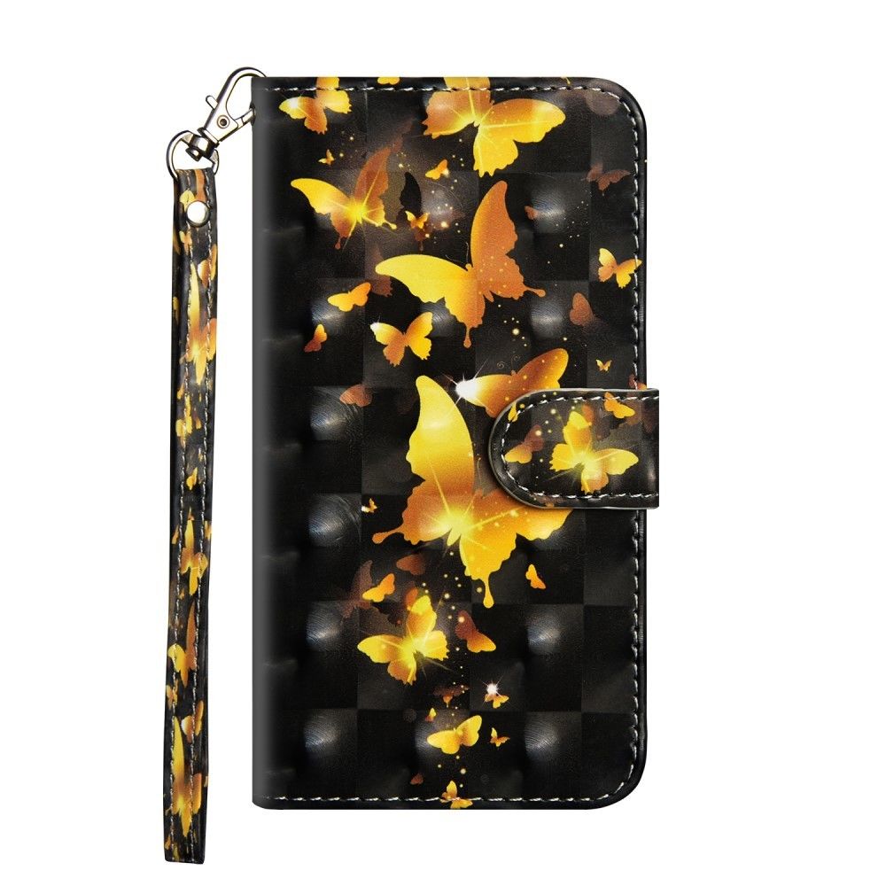 marque generique - Etui en PU motif imprimé papillons dorés pour votre Sony Xperia 1 - Coque, étui smartphone
