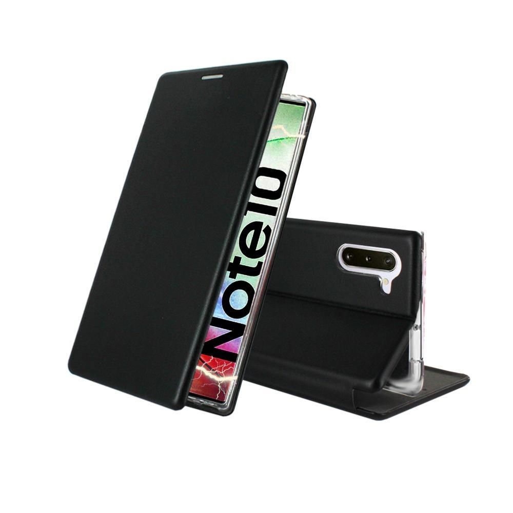Inexstart - Etui Luxe Rabattable Noir Simili Cuir Avec Support pour Samsung Galaxy Note 10 - Autres accessoires smartphone