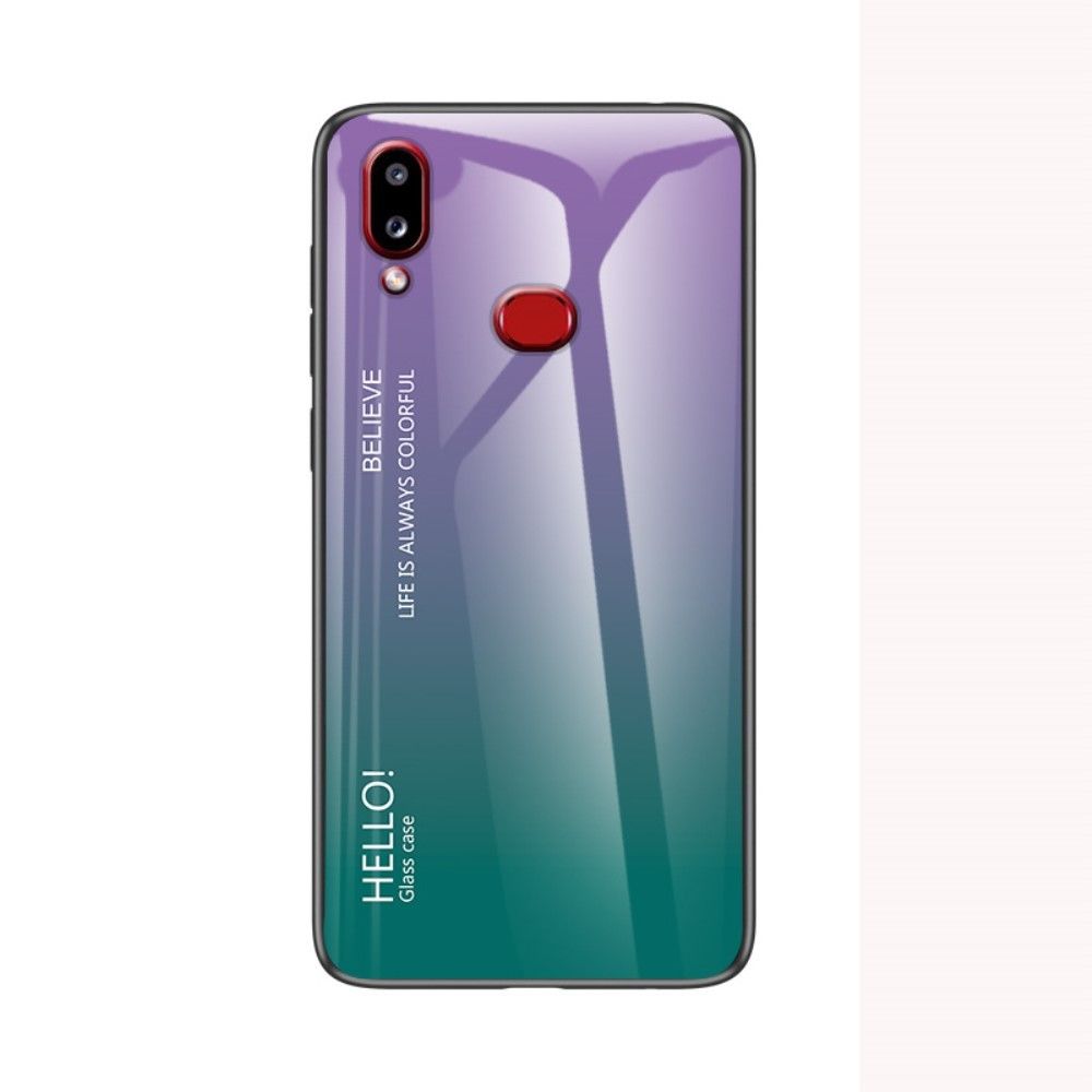 marque generique - Coque en TPU dégradé de couleur violet clair/vert pour votre Samsung Galaxy A10s - Coque, étui smartphone
