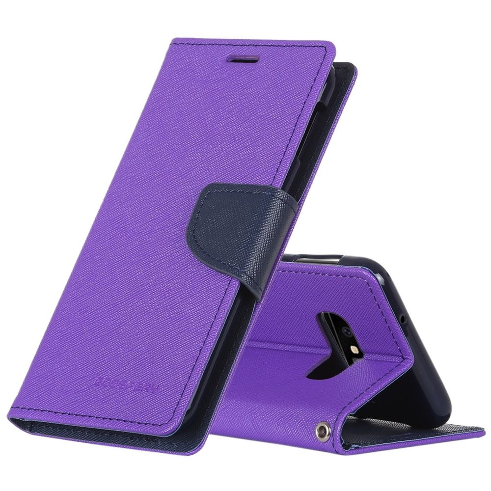 Wewoo - Housse Étui Coque en cuir avec rabat horizontal FANCY DIARY pour Galaxy S10eavec supportlogements cartes et porte-monnaie violet - Coque, étui smartphone