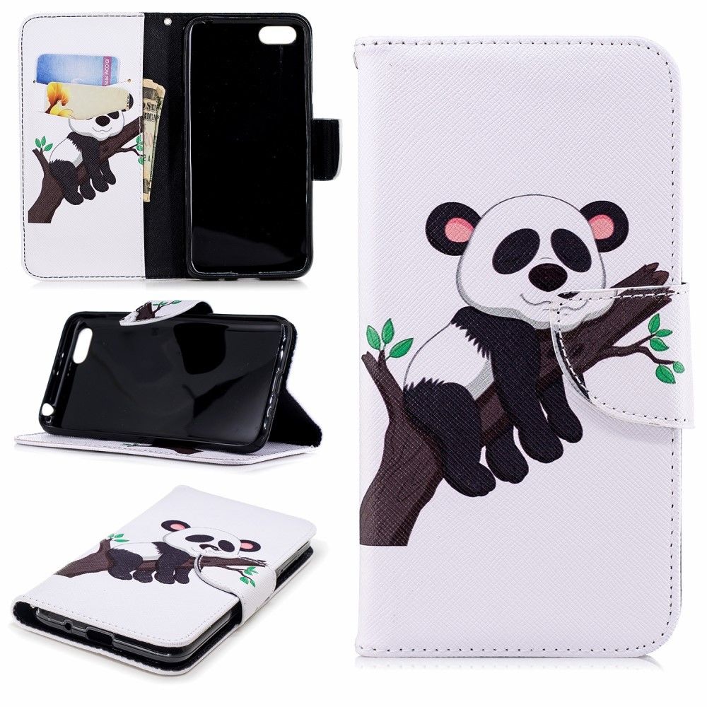 marque generique - Etui en PU arbre d'escalade panda pour votre Huawei Y5 Prime/Y5 - Autres accessoires smartphone