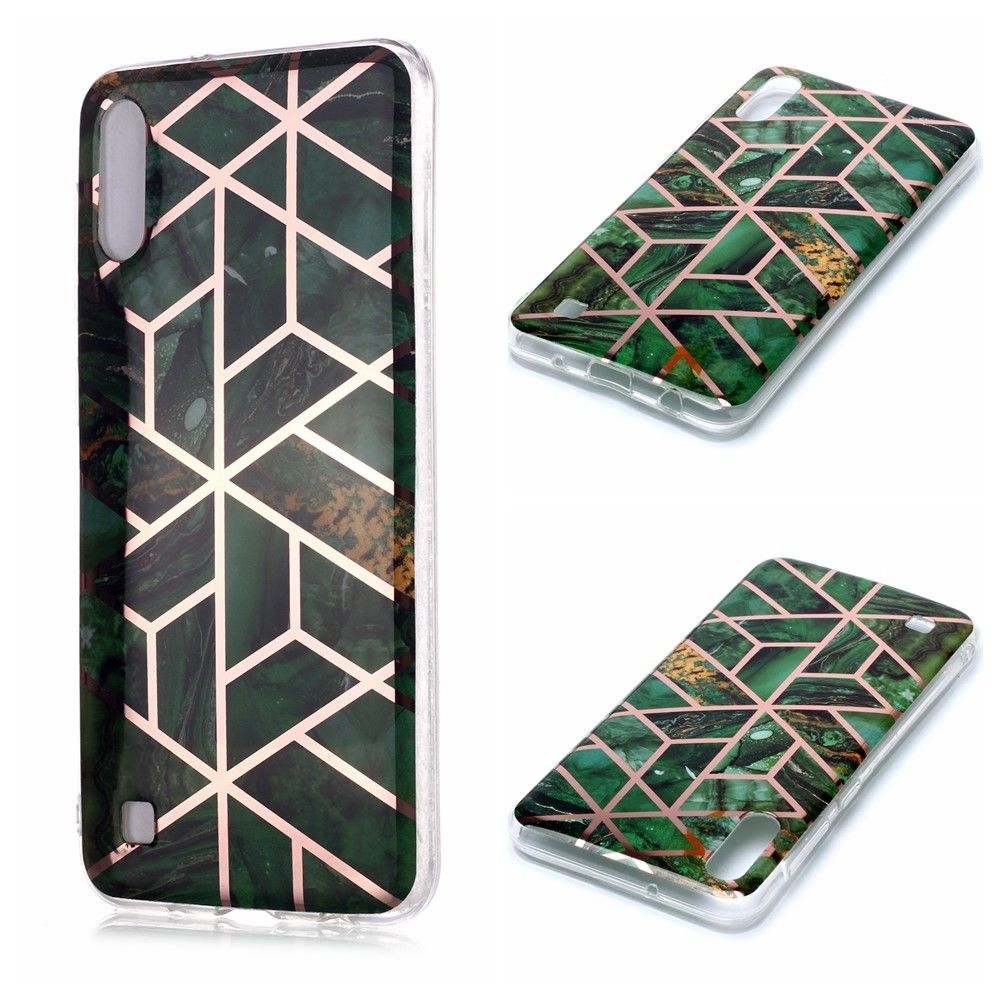 Generic - Coque en TPU motif marbre or rose imd vert pour votre Samsung Galaxy A10/M10 - Coque, étui smartphone