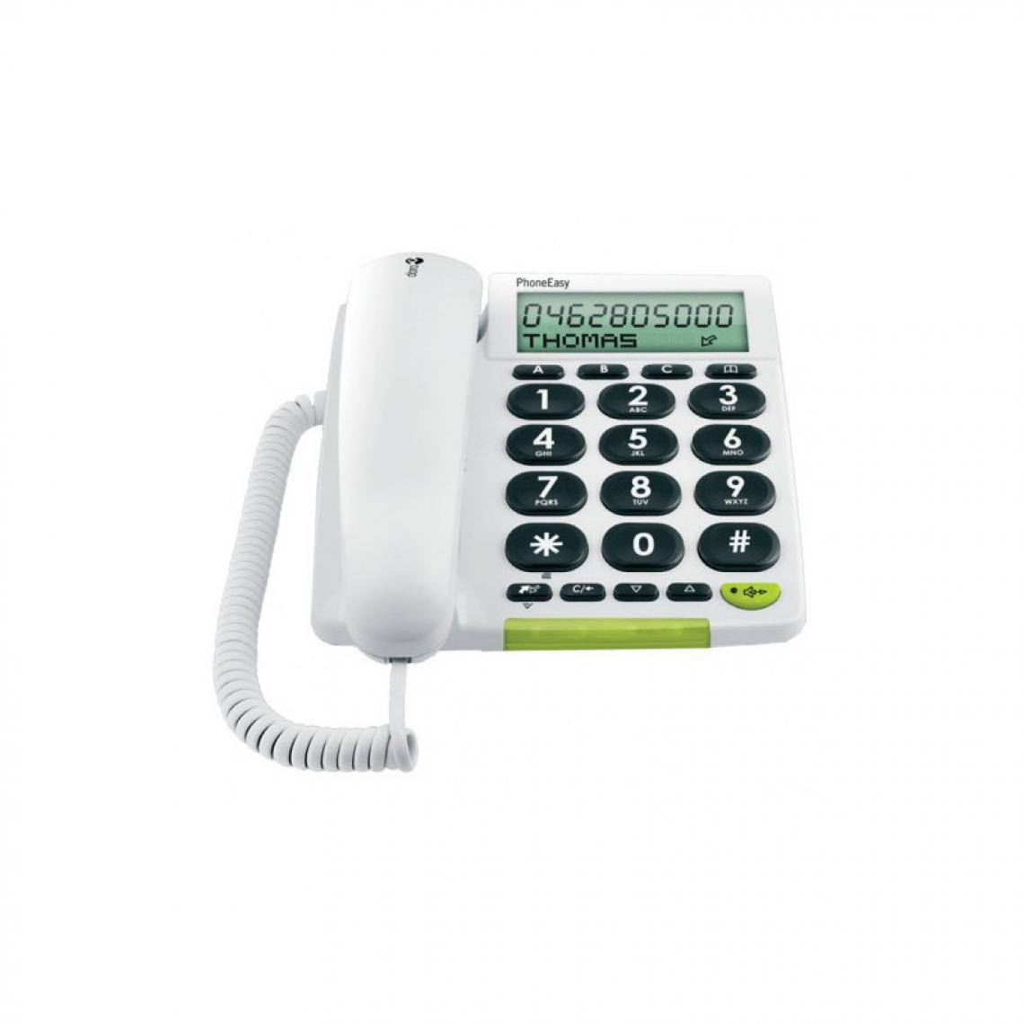 Doro - Téléphone filaire DORO Phone Easy 312CS Blanc - Téléphone fixe filaire