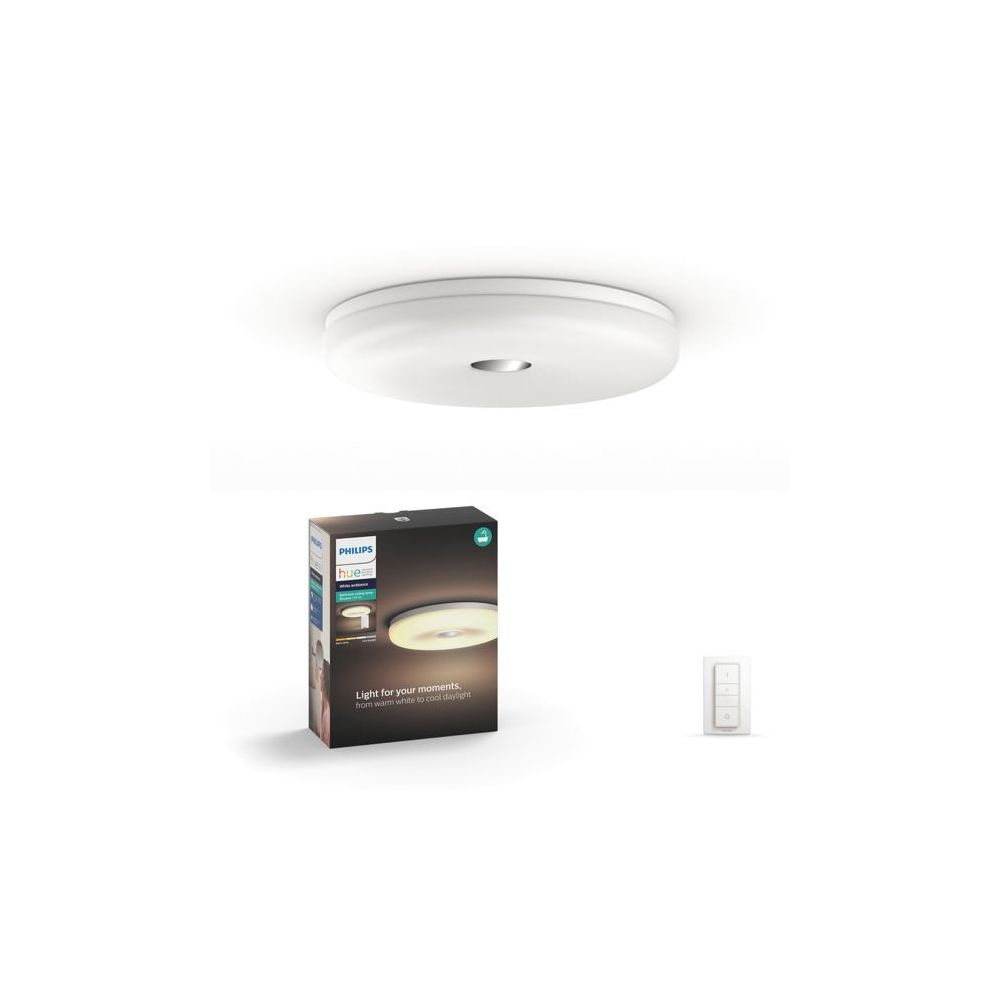 Philips Hue - White Ambiance ADORE Spot barre tube 2x5.5W salle de bain - Blanc (télécommande incluse) - Bluetooth - Lampe connectée