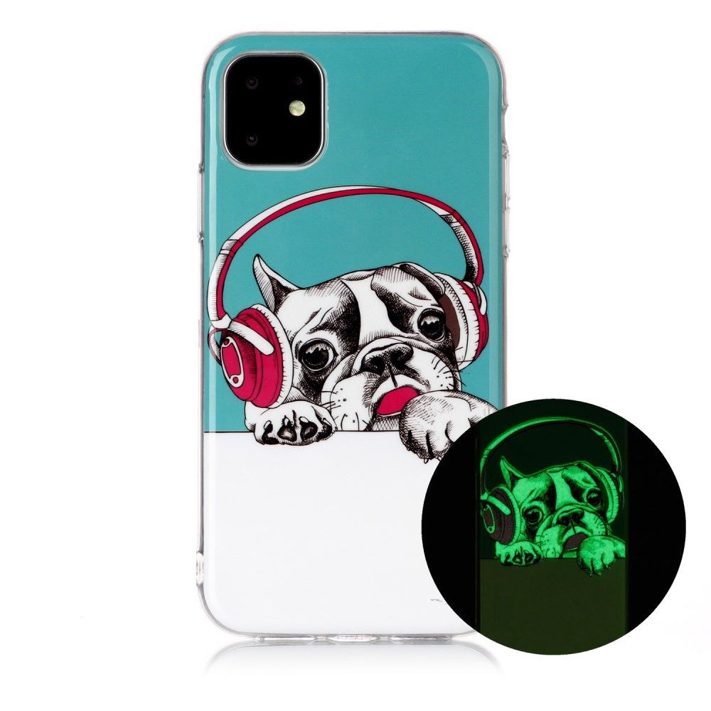 marque generique - Coque en TPU impression de motifs noctilucents chien pour votre Apple iPhone XR (2019) 6.1 pouces - Coque, étui smartphone
