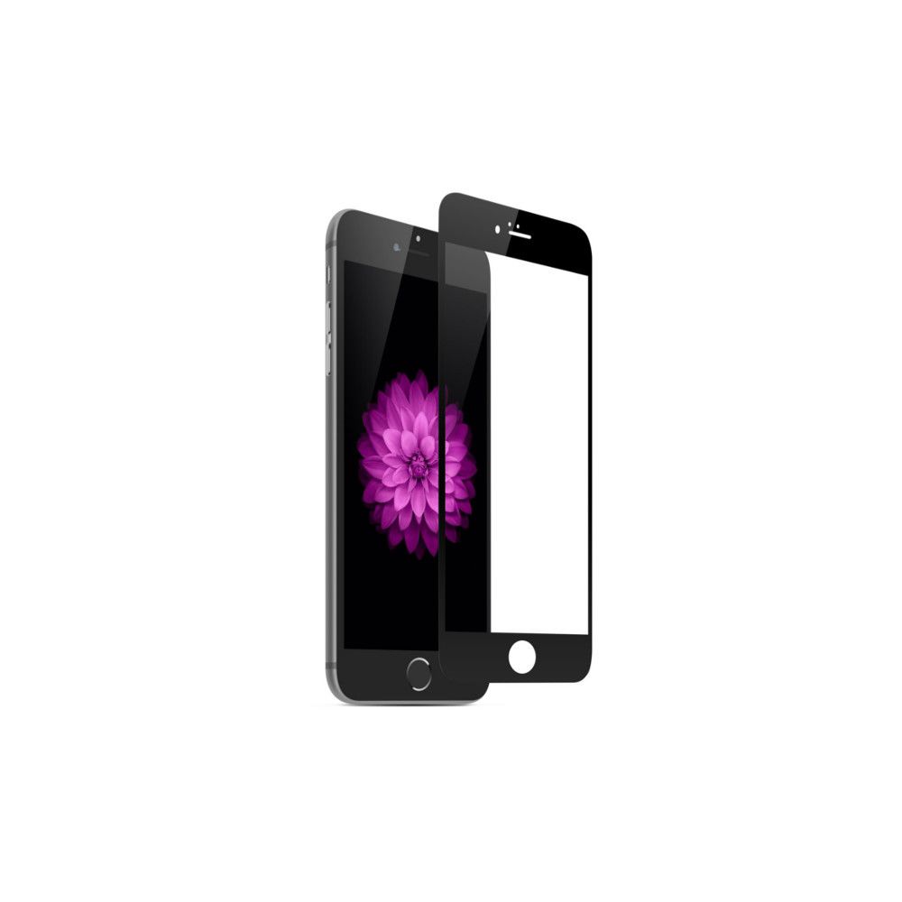 marque generique - Protection en verre trempé pour iPhone 6/6s noir - Protection écran smartphone