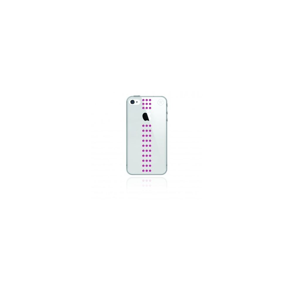 Bling My Thing - Coque Stripe Fushia Swarovski pour iPhone 4 / 4S - Autres accessoires smartphone