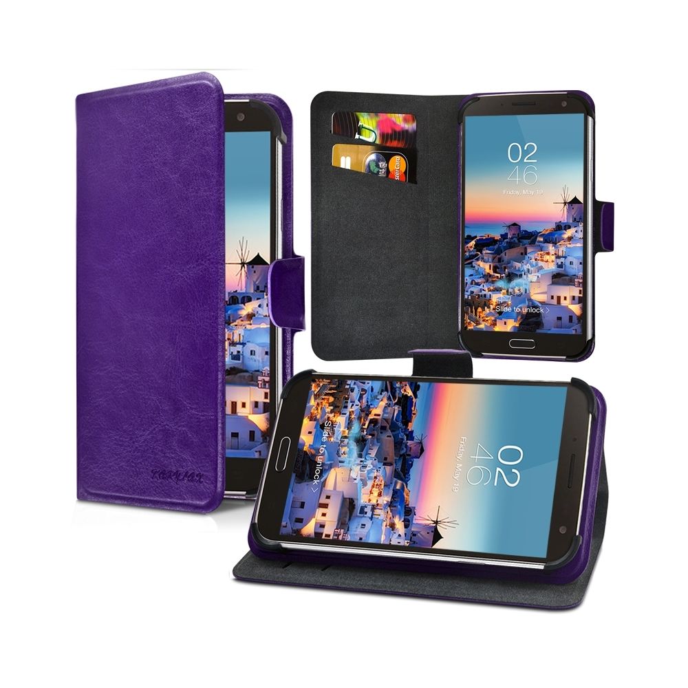 Karylax - Etui Universel M Porte-Carte Couleur Violet pour Logicom Le Hello 5"" 4G - Autres accessoires smartphone