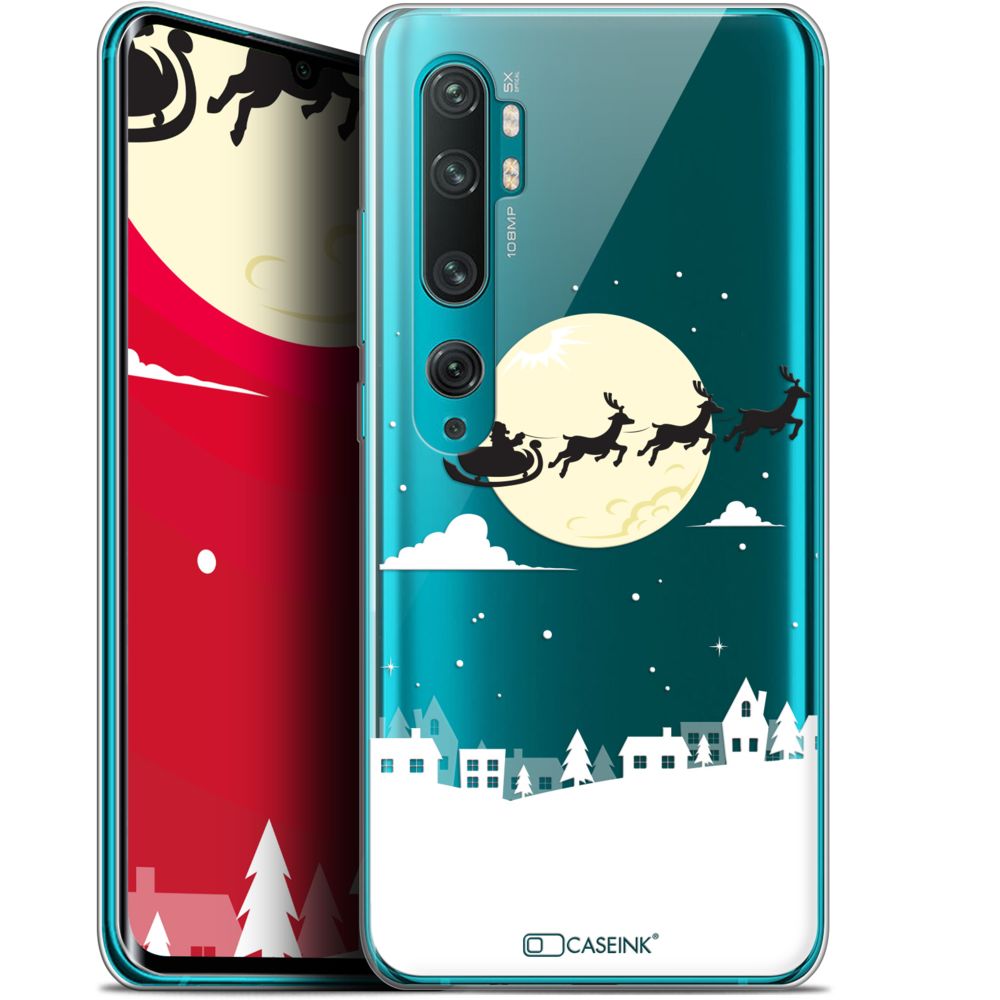Caseink - Coque Pour Xiaomi Mi Note 10 / Pro (6.47 ) [Gel HD Collection Noël 2017 Design Flying Stanta - Souple - Ultra Fin - Imprimé en France] - Coque, étui smartphone