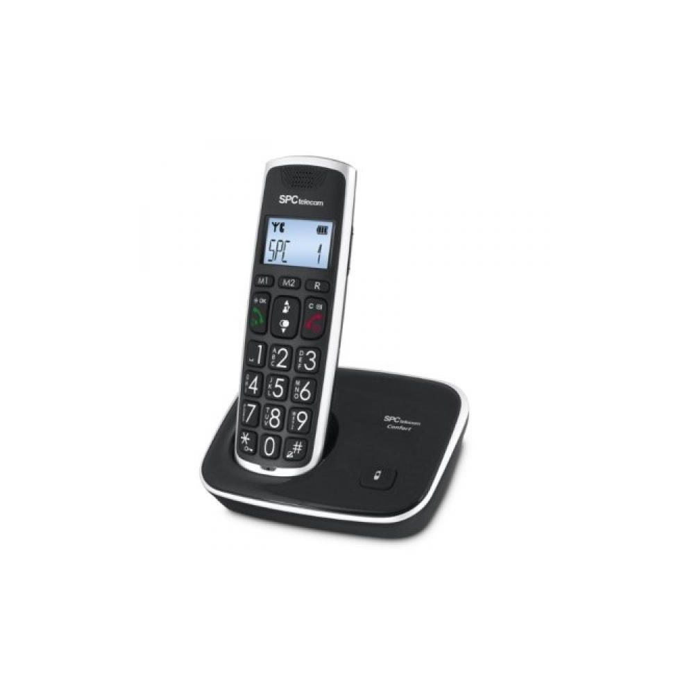 Spc - SPC 7608N Telefono DECT CONFORT KAISER Negro - Téléphone fixe sans fil