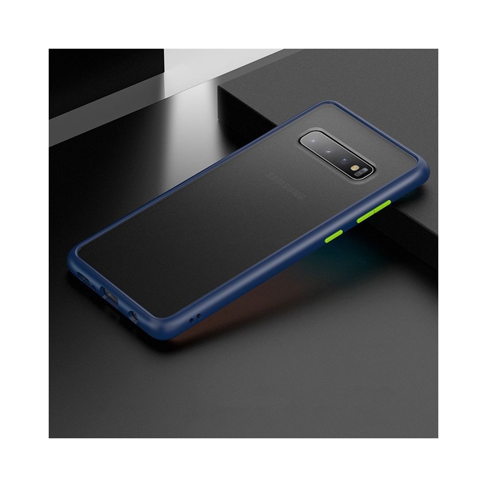Wewoo - Coque Rigide TPU dépolie antichoc pour Galaxy S10 + bleue - Coque, étui smartphone