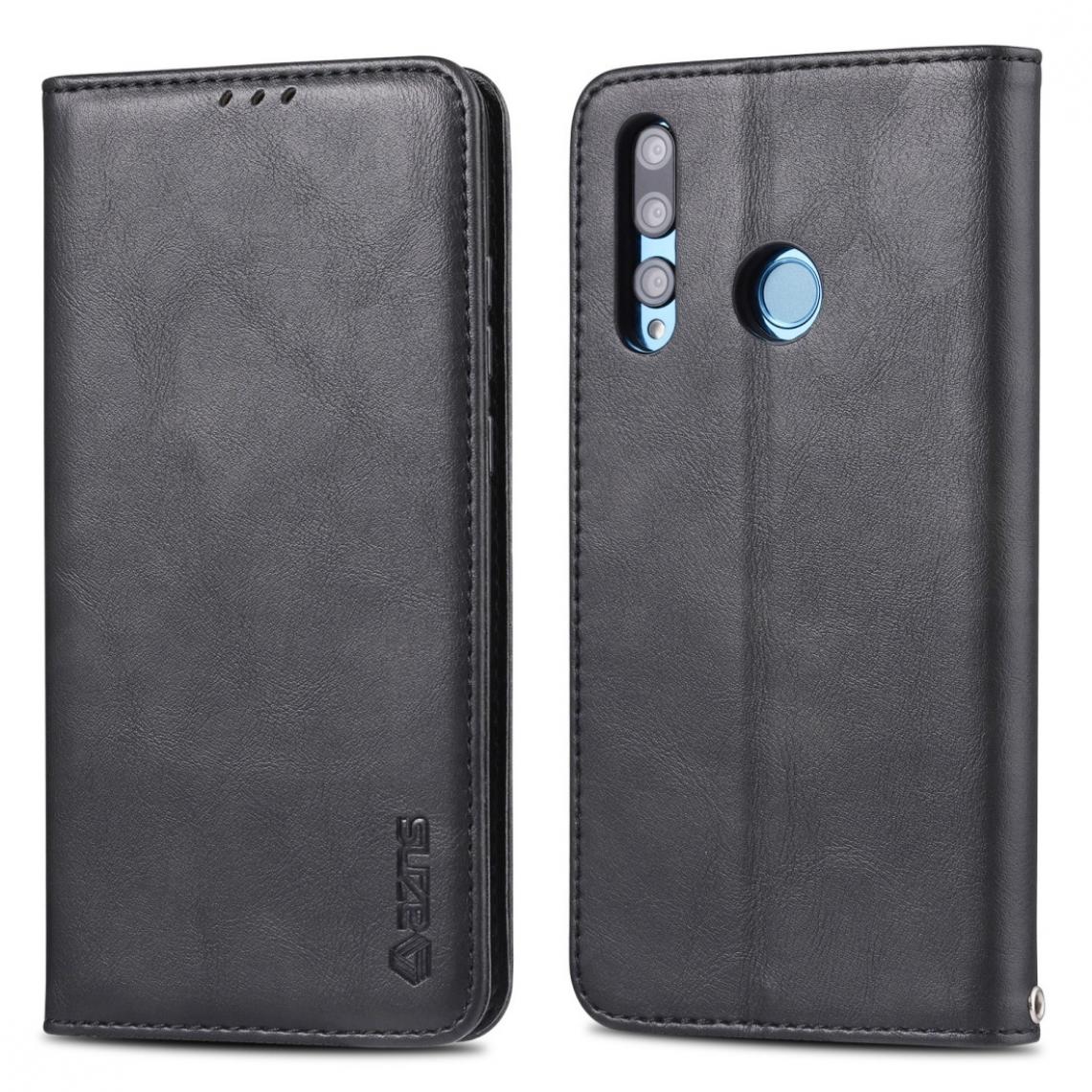 Wewoo - Housse Coque Pour Huawei P Smart Plus 2019 AZNS Texture rétro Magnétique Flip horizontal en cuir PU avec support et fentes cartes et cadre photo noir - Coque, étui smartphone