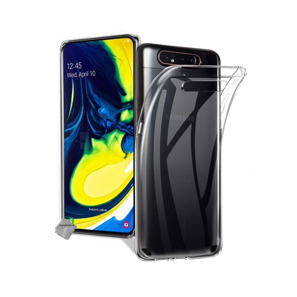 Htdmobiles - Housse etui coque silicone gel fine Samsung Galaxy A80 + film ecran TRANSPARENT TPU - Autres accessoires smartphone