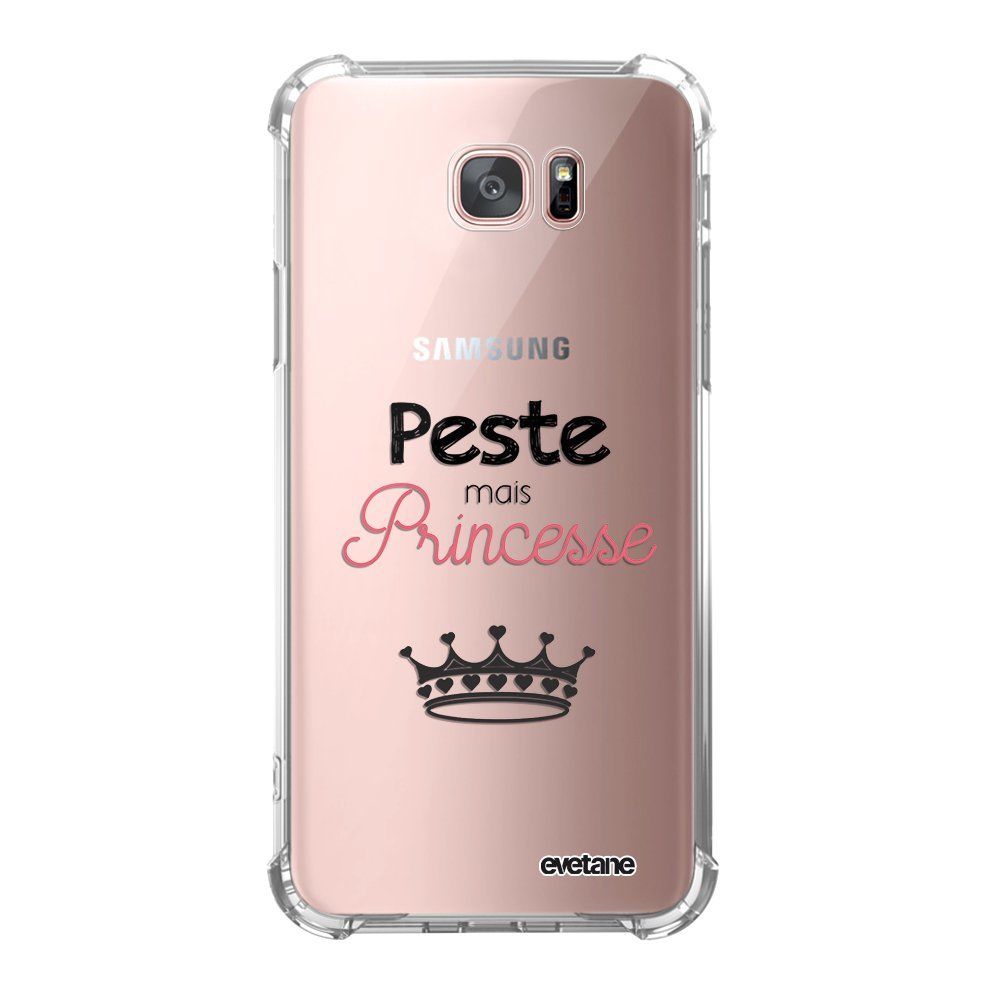 Evetane - Coque Samsung Galaxy S7 Edge anti-choc souple avec angles renforcés transparente Peste mais Princesse Evetane - Coque, étui smartphone