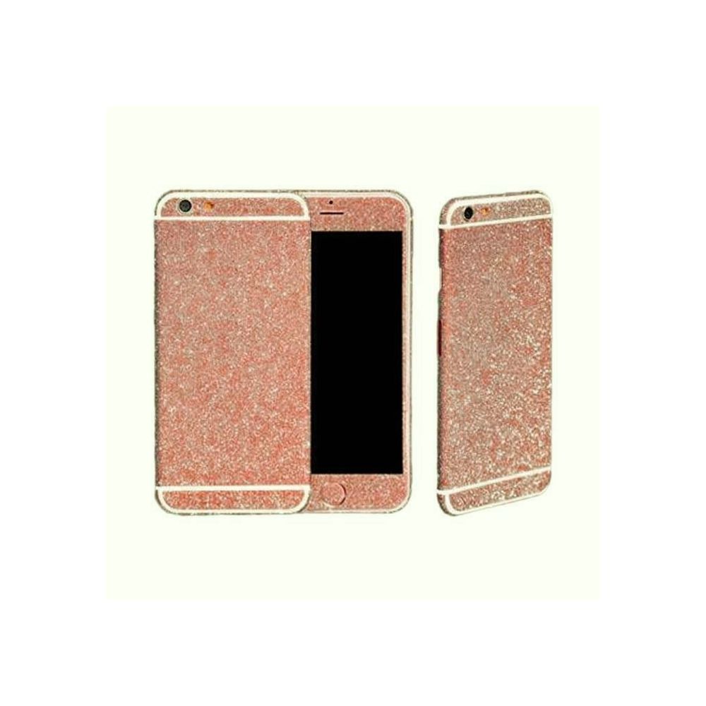 Shot - Sticker Autocollant IPHONE SE Integral APPLE Bling Paillettes Strass Diamant Avant/Arriere (ROSE SAUMON) - Autres accessoires smartphone