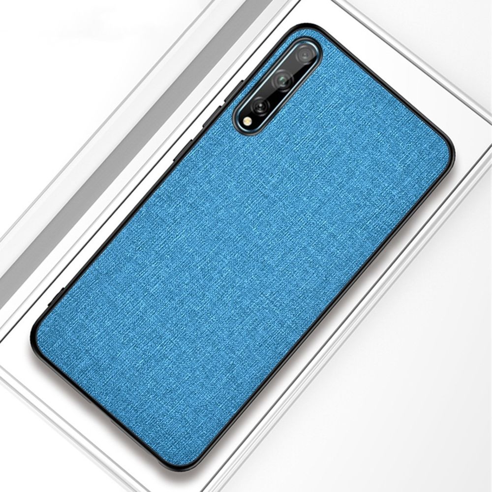 Wewoo - Coque Pour Huawei Enjoy 10s Shockproof Cloth Texture PC + TPU Housse de protection bleu clair - Coque, étui smartphone