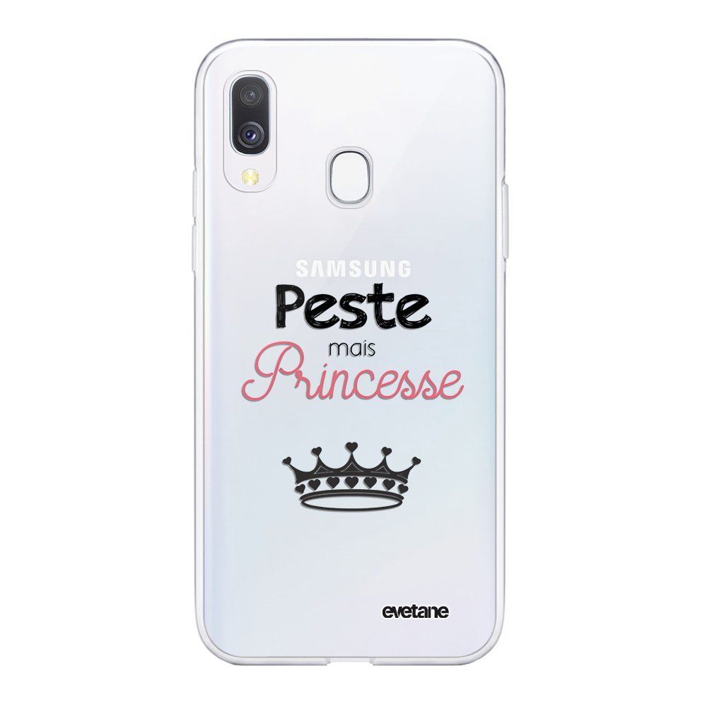 Evetane - Coque Samsung Galaxy A20e souple transparente Peste mais Princesse Motif Ecriture Tendance Evetane. - Coque, étui smartphone