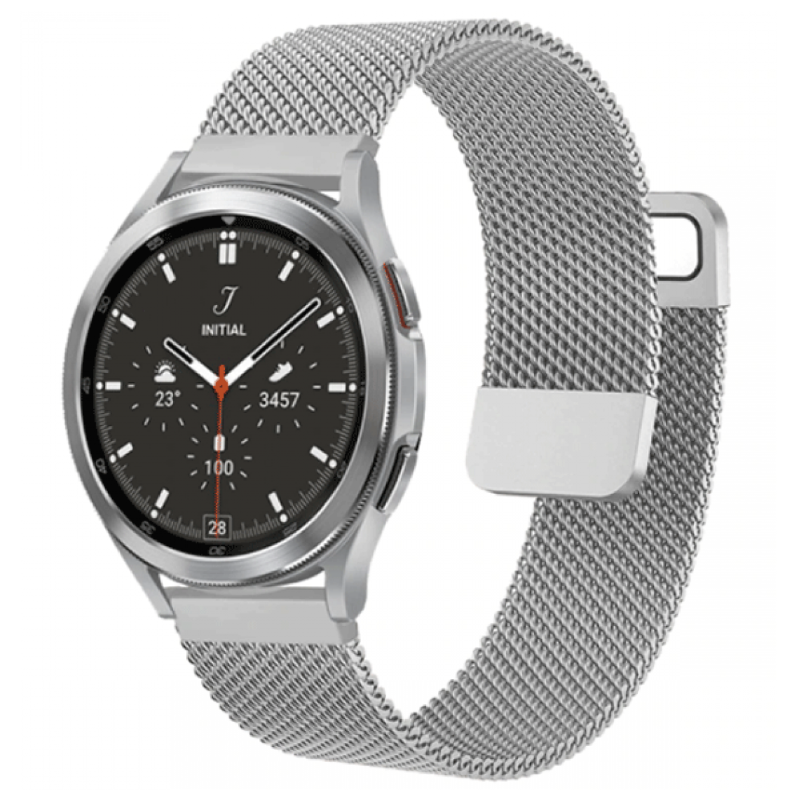 Phonecare - Bracelet Confortable Milanais Avec Fermoir Magnétique pourSamsung Galaxy Watch4 - 46mm - gris - Autres accessoires smartphone