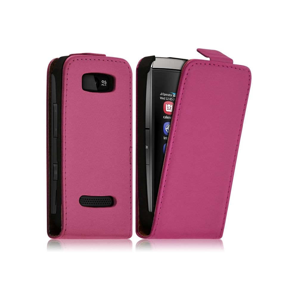 Karylax - Housse Coque Etui pour Nokia Asha 306 Couleur Rose Fushia - Autres accessoires smartphone