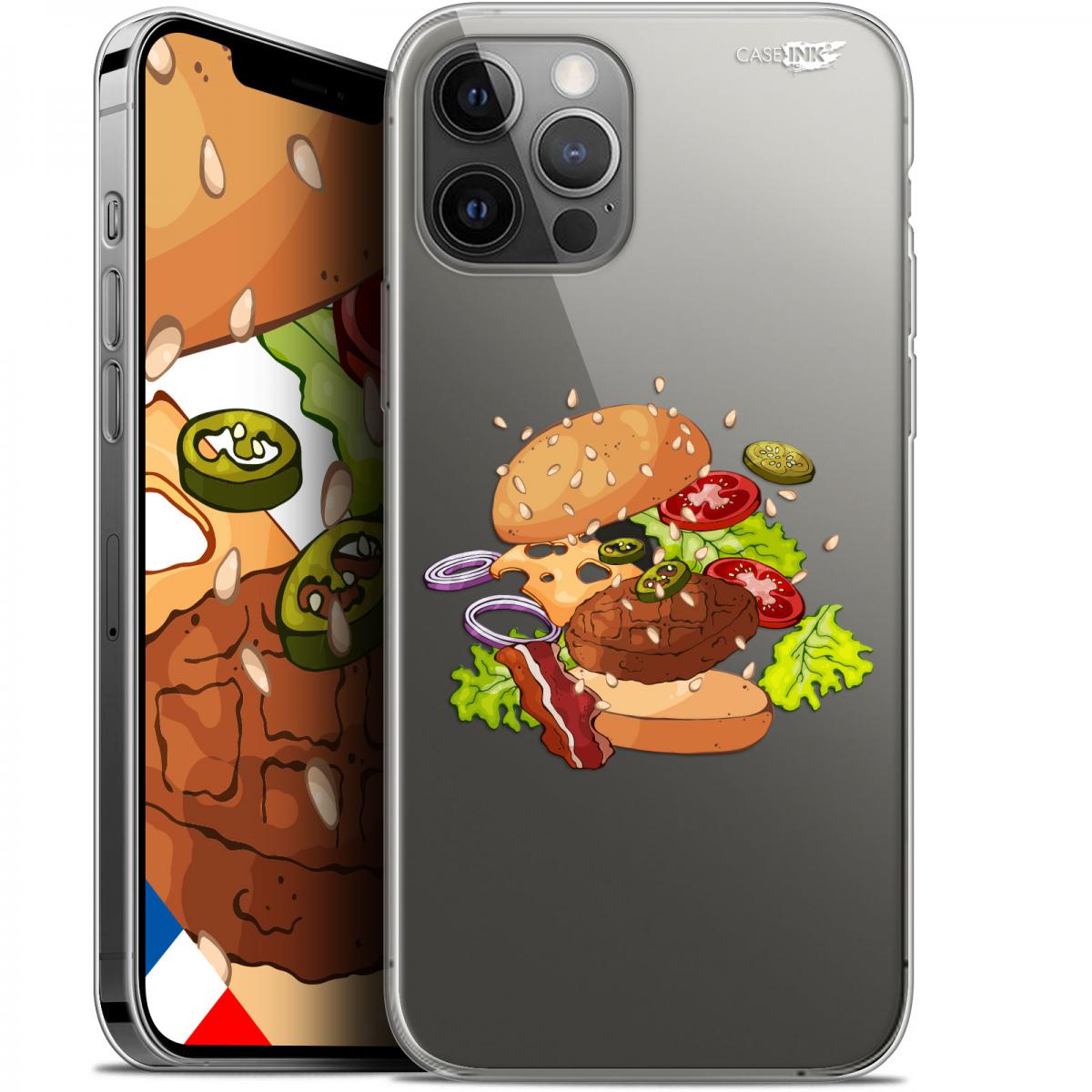 Caseink - Coque arrière Apple iPhone 12 Pro MAX (6.7 ) Gel HD [ Nouvelle Collection - Souple - Antichoc - Imprimé en France] Splash Burger - Coque, étui smartphone