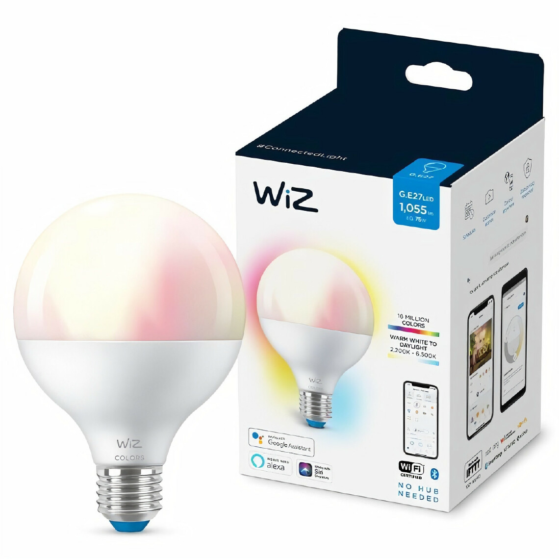 Wiz - WiZ Ampoule connectée Globe couleur E27 75W - Lampe connectée