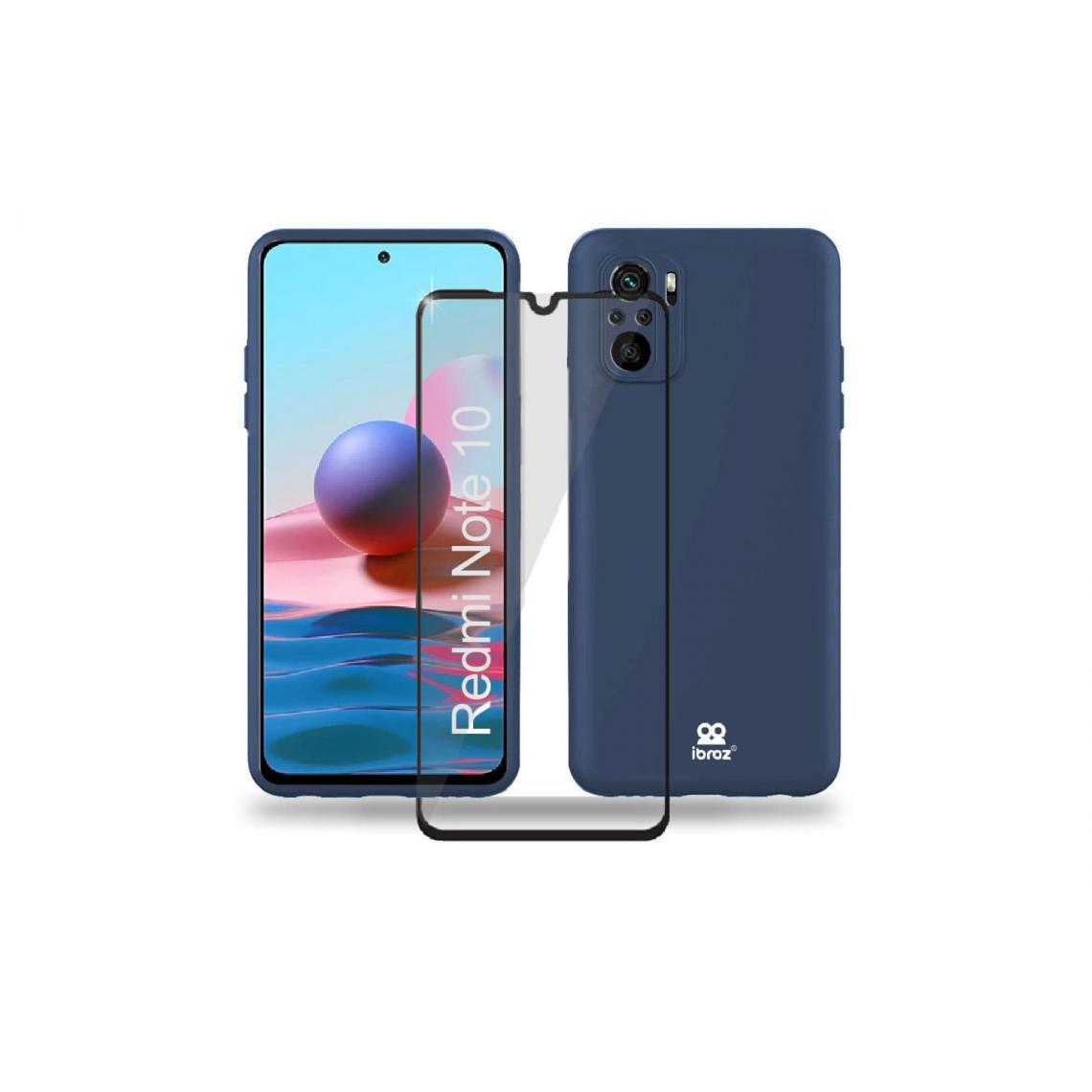 Ibroz - Ibroz Coque silicone bleu + Verre - Autres accessoires smartphone
