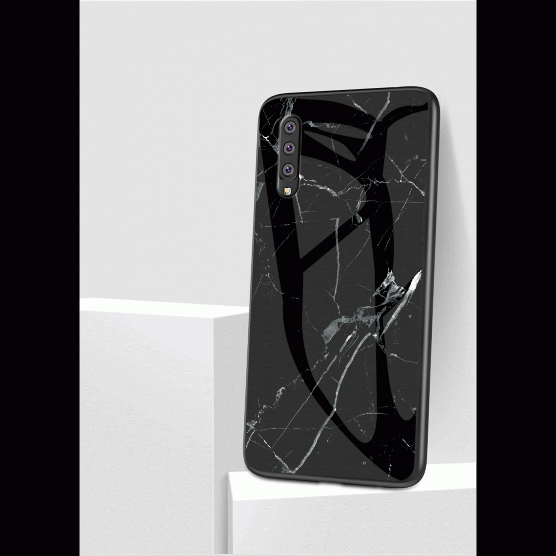 OtterBox - Samsung Galaxy A50 Housse Etui Coque de protection rigide effet marbré [Noir] - Coque, étui smartphone