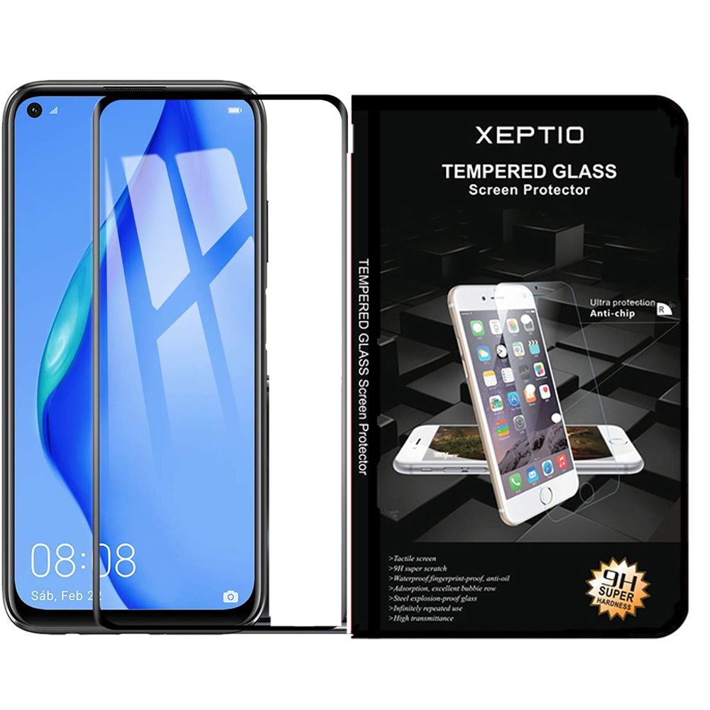 Xeptio - Protection d'écran en Verre trempé Full Cover Noir pour Huawei P40 LITE - Coque, étui smartphone
