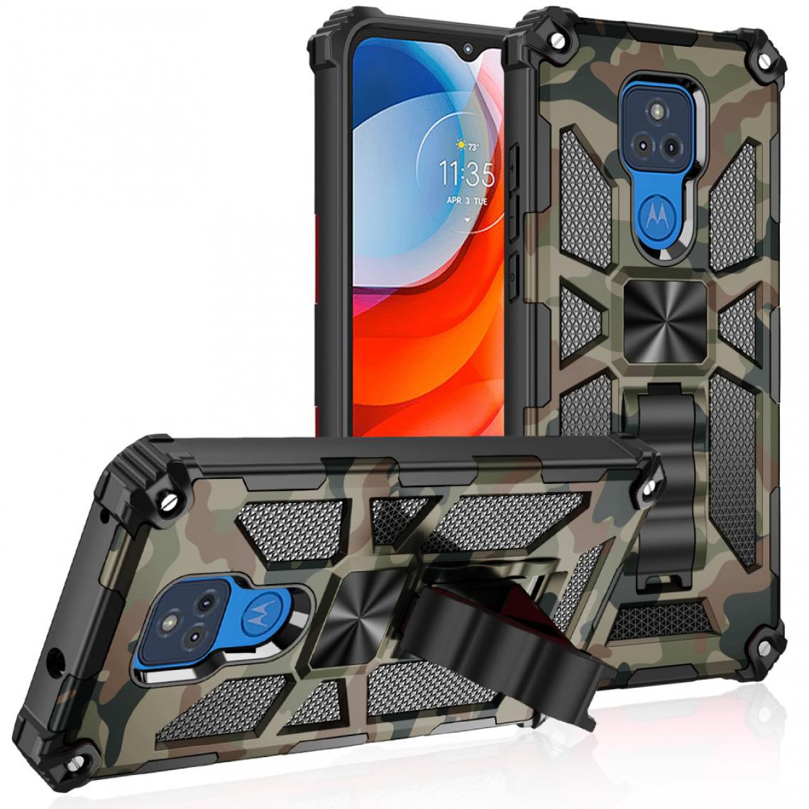 Other - Coque en TPU Design camouflage détachable 2 en 1 bien protégé avec feuille magnétique vert armé pour votre Motorola Moto G Play (2021) - Coque, étui smartphone