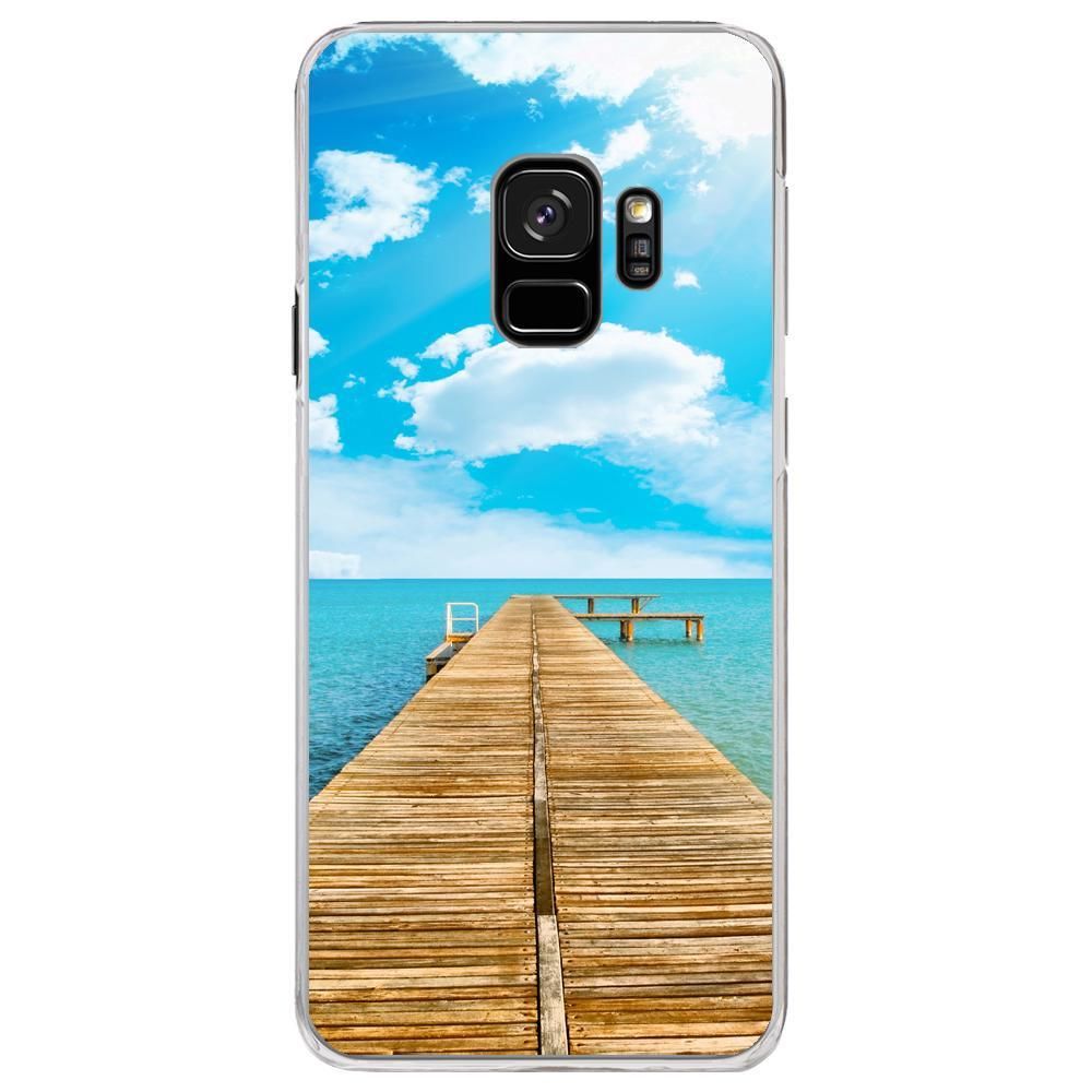 Kabiloo - Coque rigide transparente pour Samsung Galaxy S9 avec impression Motifs ponton sur la mer - Coque, étui smartphone