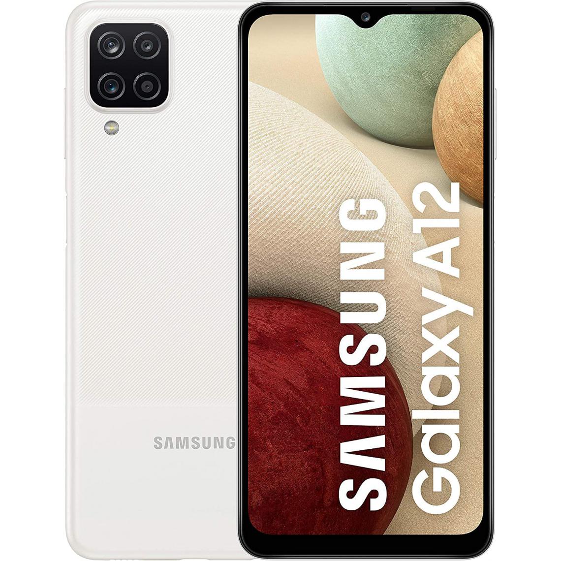 Samsung - SAMSUNG Galaxy A12 64GB (4GB RAM) Blanc A125F-DS - Smartphone Android