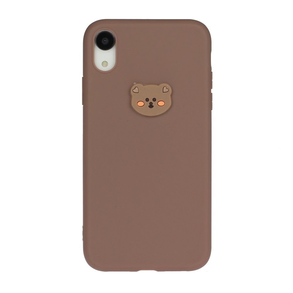 Generic - Coque en TPU décor de logo animal tête d'ours pour votre Apple iPhone XR 6.1 pouces - Coque, étui smartphone