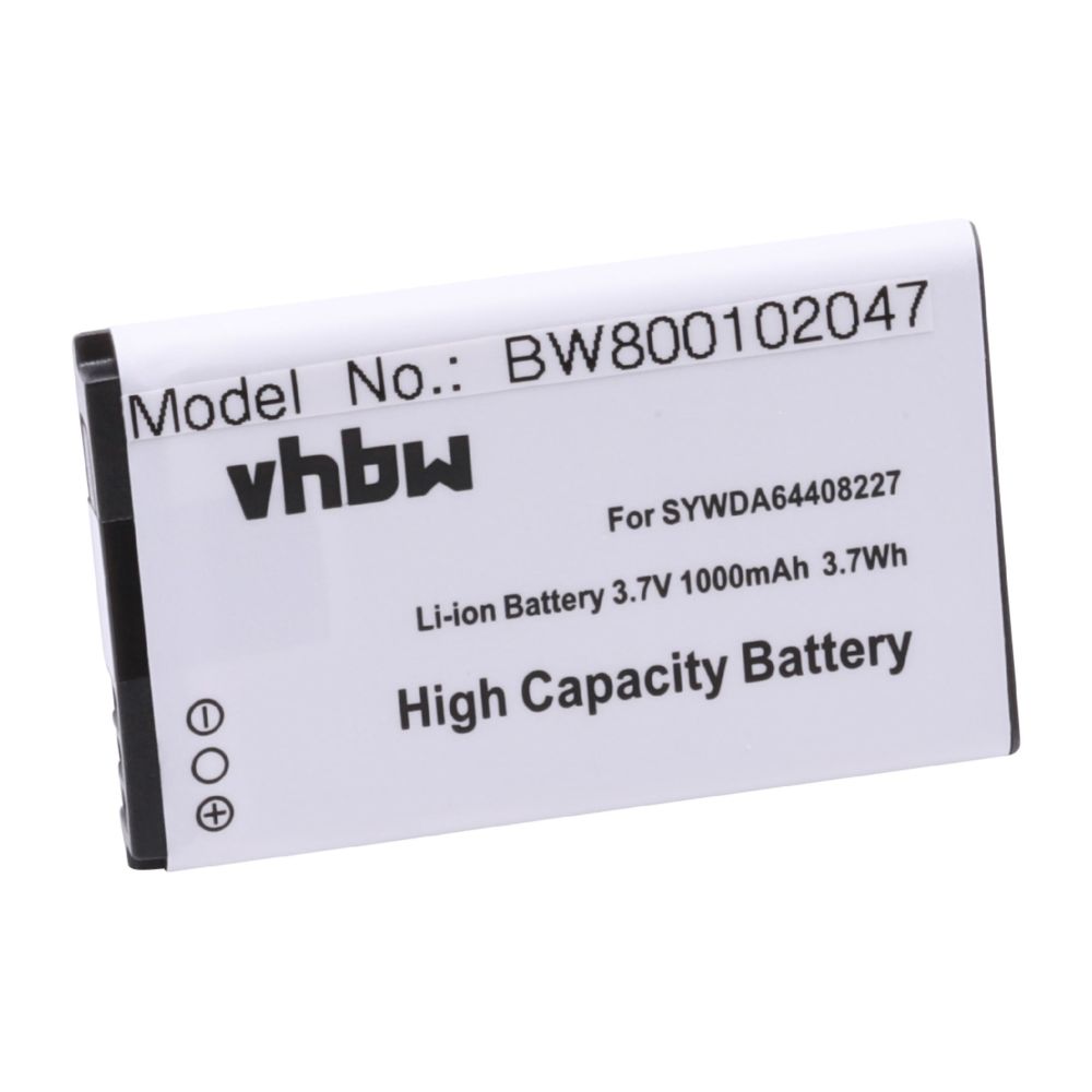 Vhbw - vhbw batterie remplace SYWDA64408227 pour smartphone (1000mAh, 3,7V, Li-Ion) - Batterie téléphone