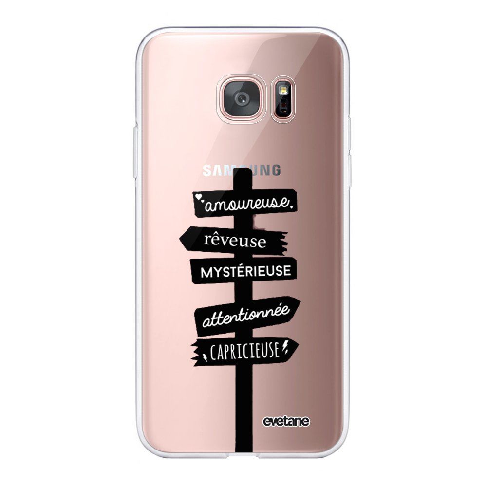Evetane - Coque Samsung Galaxy S7 Edge souple transparente Traits De Caractère Motif Ecriture Tendance Evetane. - Coque, étui smartphone