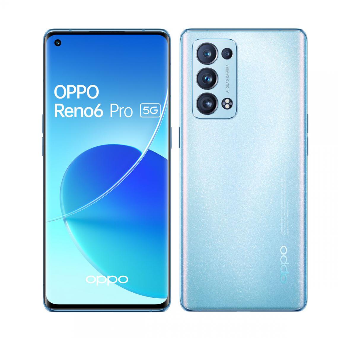 Oppo - Reno6 Pro - 5G - 12/256 Go - Bleu Arctique - Smartphone Android
