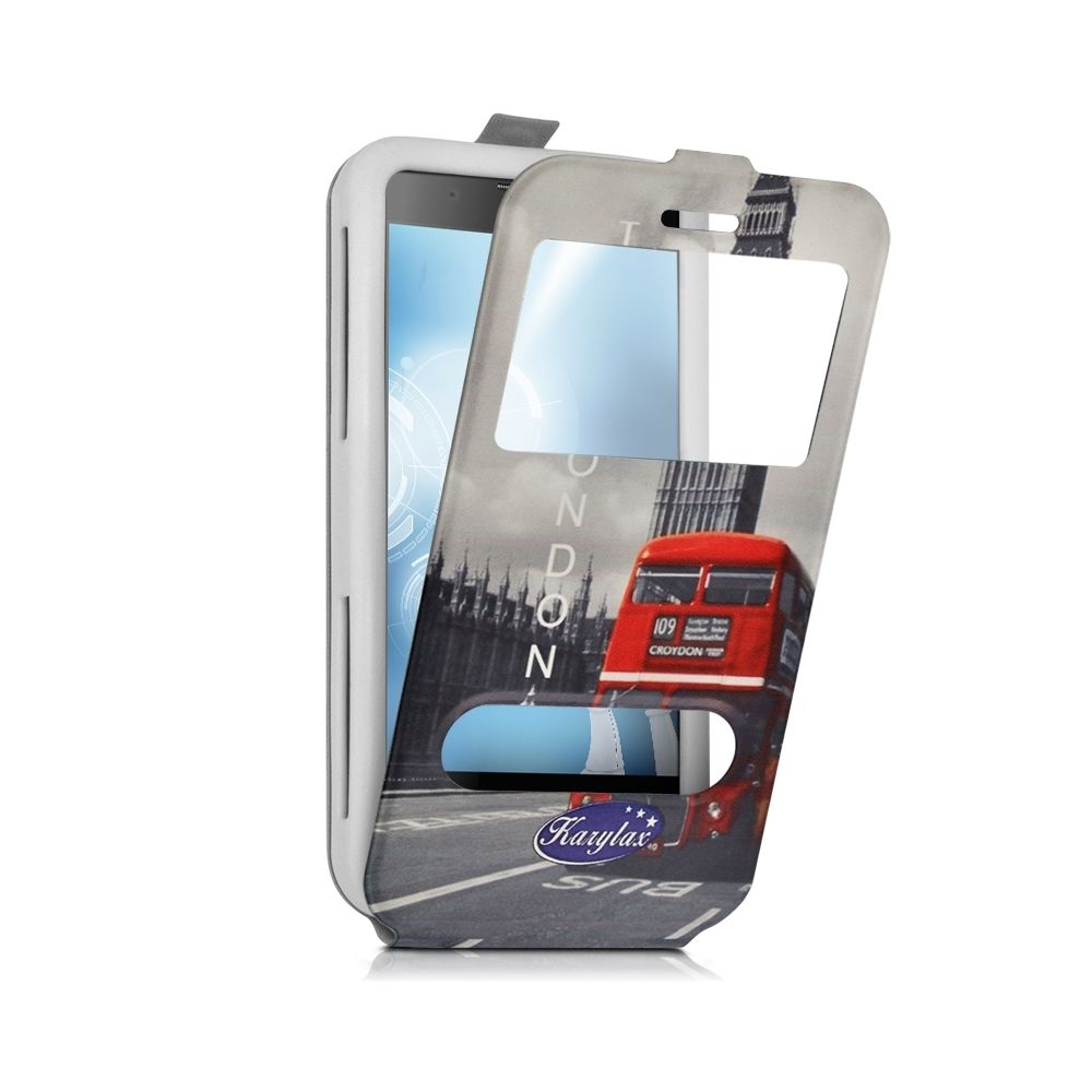 Karylax - Etui Coque Silicone S-View Motif ZA05 Universel S pour Haier Phone W716 - Autres accessoires smartphone
